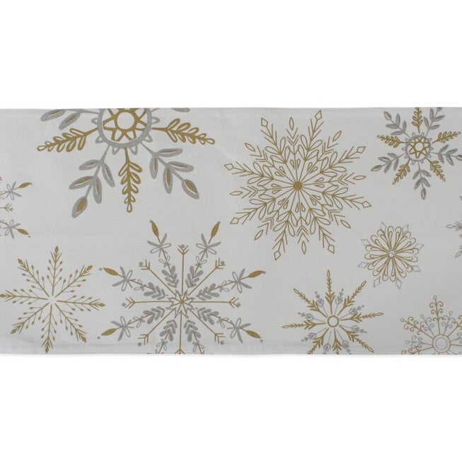 Snowflake Sparkle Printed Table Runner, , alternate image number null
