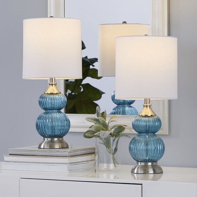 Belle 20 inches Glass Accent Lamp - Set Of 2, , alternate image number 5