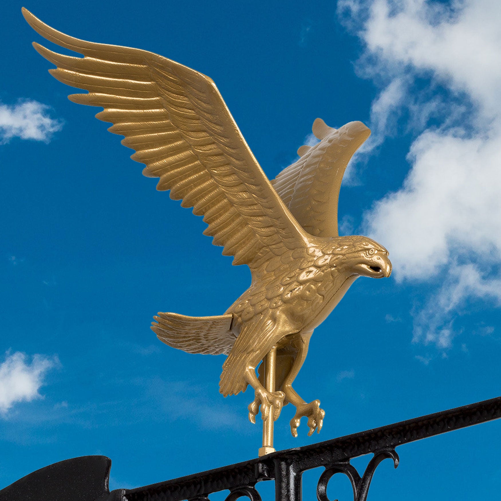 Bronze Gold 46/" Full Bodied Eagle Weathervane