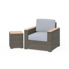 Boca Raton Arm Chair And End Table Set, BROWN, hi-res image number null