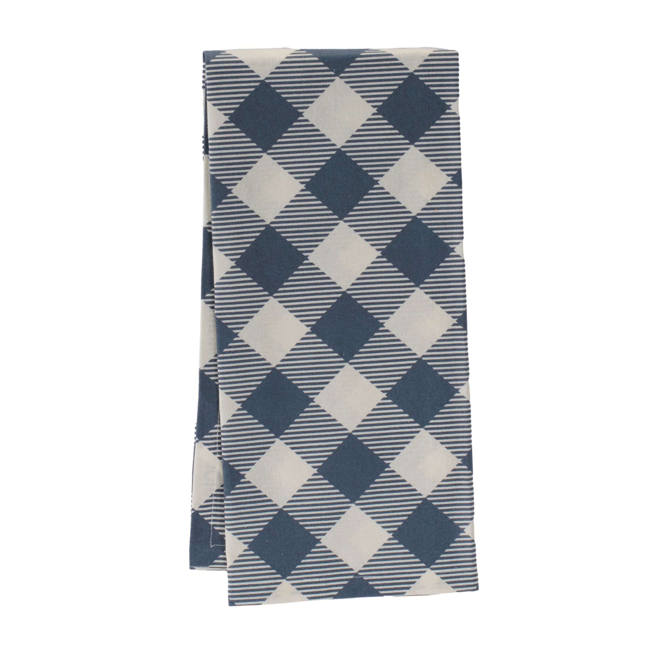 Pine and Plaid Christmas Tea Towel (Set of 3), CREAM BLUE, alternate image number 3