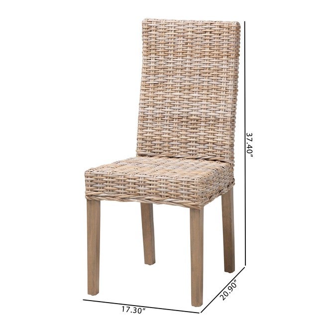 Grey woven dining chair height and width dimensions