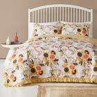 Somerset Ruffled Gingham Quilt And Pillow Sham Set, GOLD, hi-res image number null