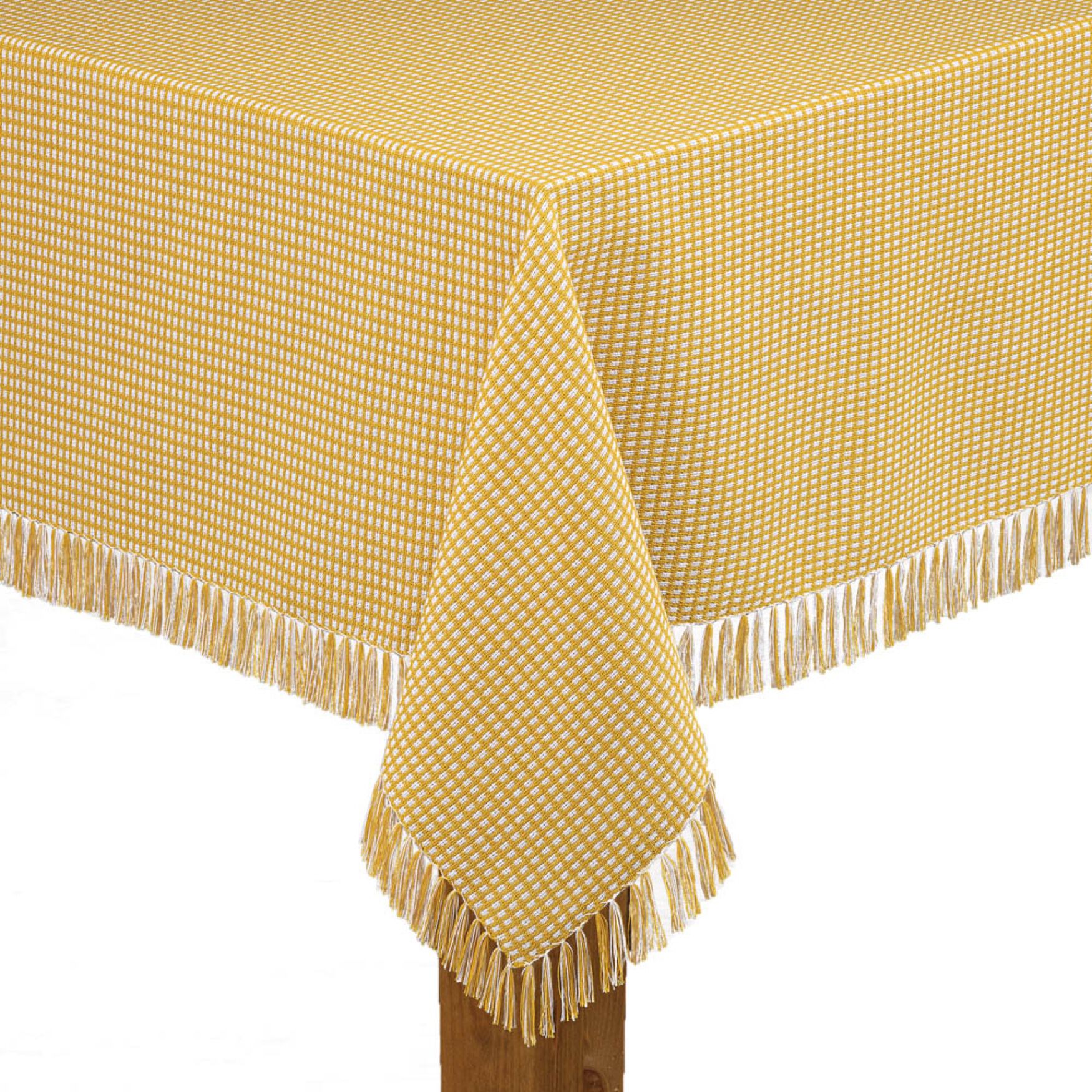 Homespun Check Woven Tablecloth