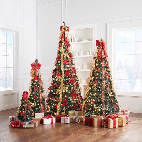 Fully Decorated PreLit 6Ft. PopUp Christmas Tree Brylane Home