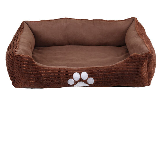 Orthopedic rectangle bolster Pet Bed,Dog Bed, super soft plush, Medium 25x21 inches COFFEE, , on-hover image number null