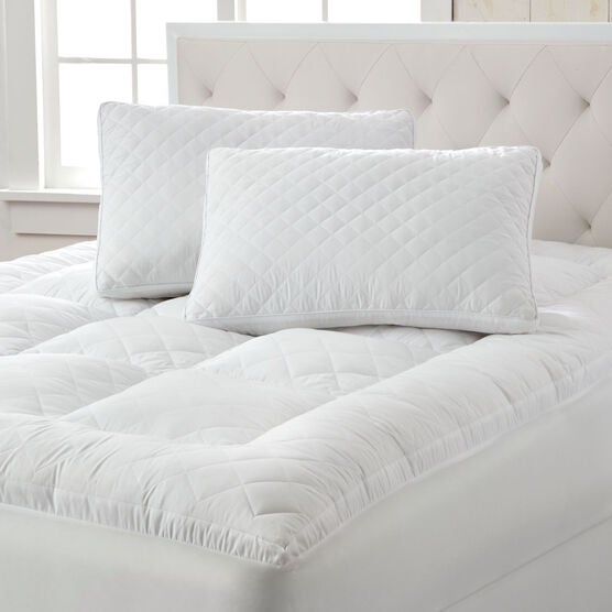 Small Diamond Quilted Mattress Topper Bedding Brylane Home
