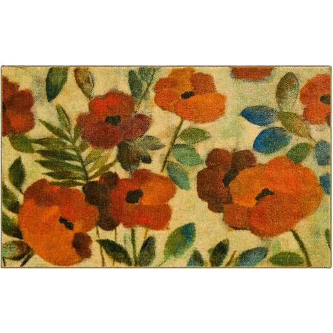 Peaceful Garden Kitchen Rug, BEIGE, hi-res image number null