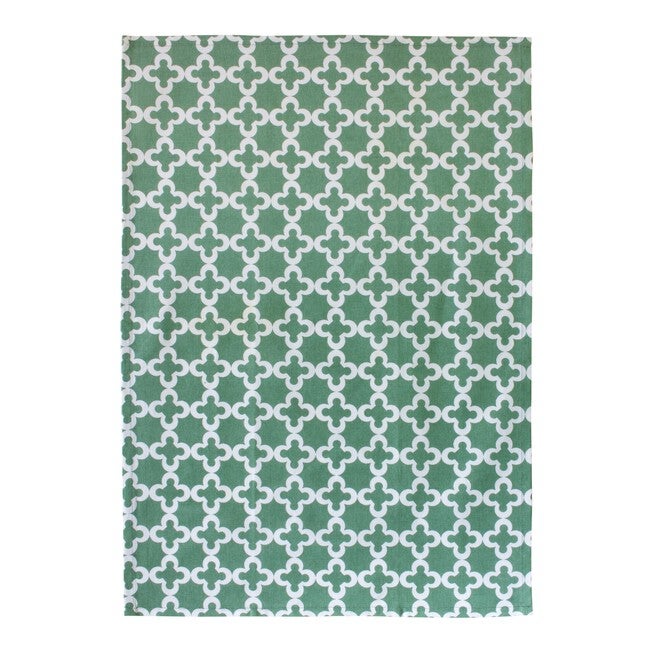 Tea Towel (Set of 3) 20 inches x 28 inches Cotton, WHITE/GREEN/ORANGE, alternate image number null