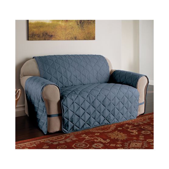 Microfiber Ultimate Loveseat Furniture Slipcover, SLATE BLUE, hi-res image number null