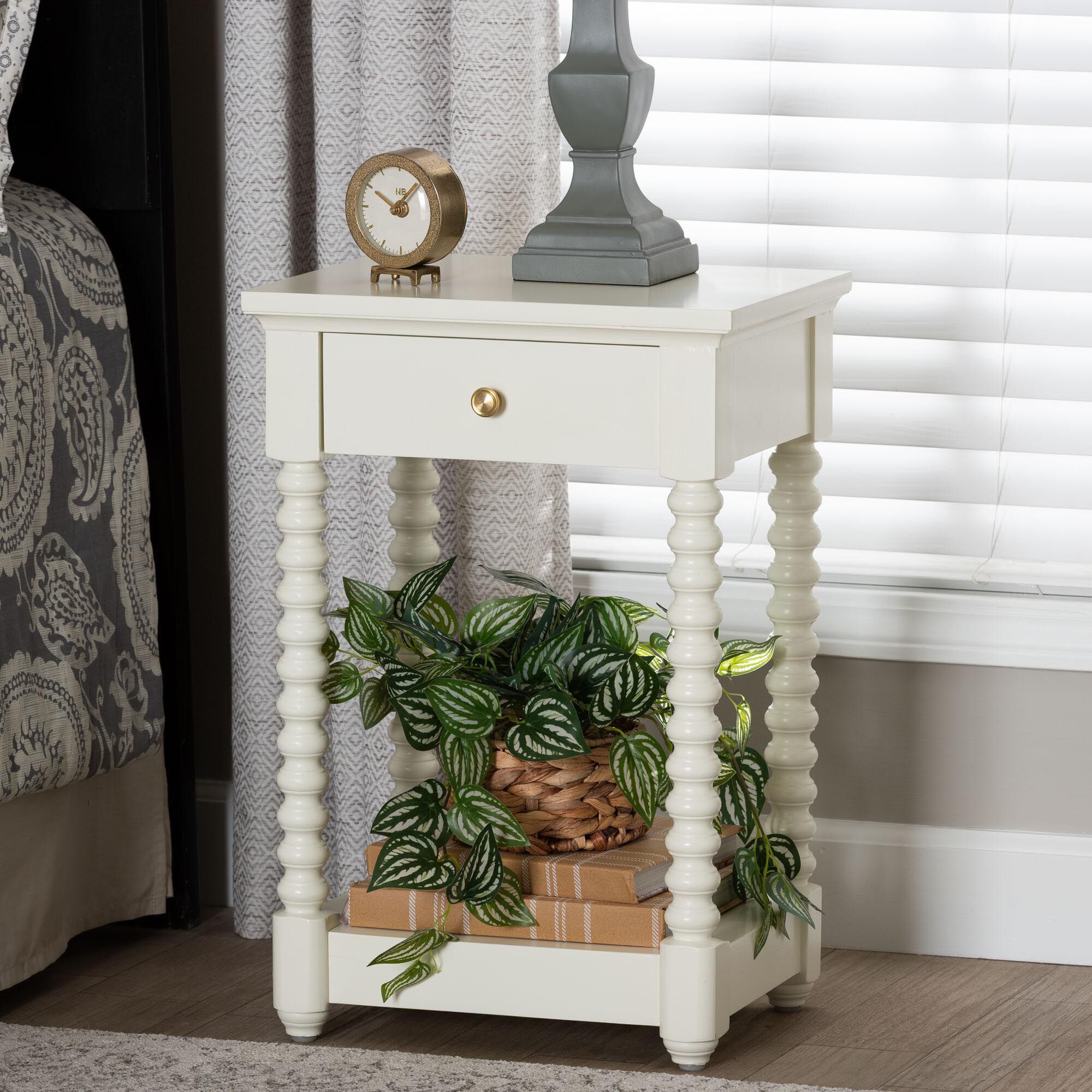Terentia Nightstand, WHITE, hi-res image number 0
