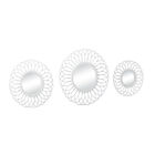 Set Of 3 White Wood Traditional Wall Mirror, , alternate image number null