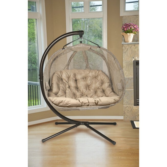 Hanging Pumpkin Patio Chair - Bark, , on-hover image number null