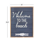 Coastal Blue Wood Welcome To The Beach Sign, , alternate image number null