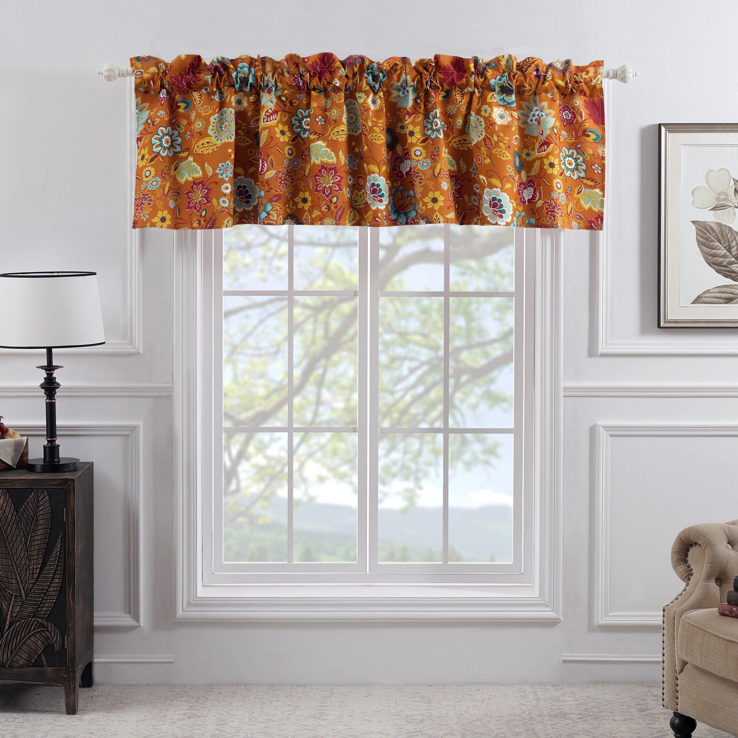 Astoria Window Treatment Valance Curtains, SPICE, alternate image number 3