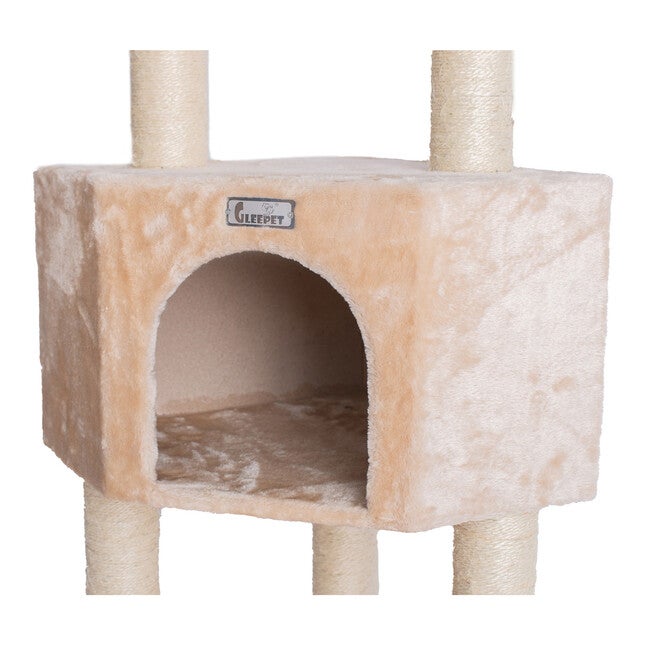 Gleepet 48 inches Real Wood Cat Tree With Perch And Playhouse, , alternate image number 8