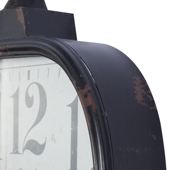 Black Vintage Metal Wall Clock, , alternate image number null