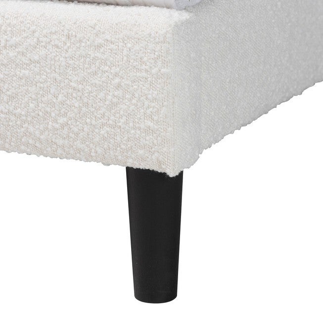 Pelagia Boucle Upholstered Platform Bed, CREAM, alternate image number null