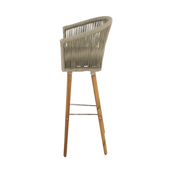 Grey Wood Modern Bar Stool, , alternate image number null