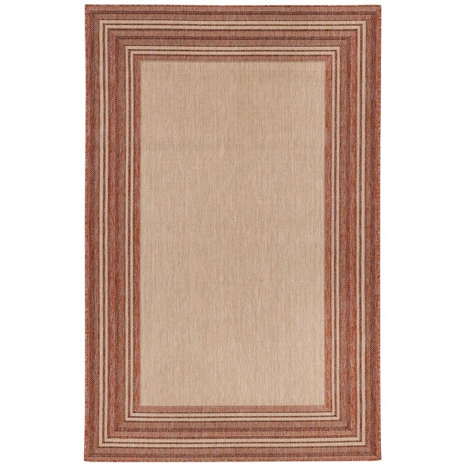 Liora Manne Carmel Multi Border Indoor/Outdoor Rug Green 23 inchesX7 feet 6 inches, , alternate image number null