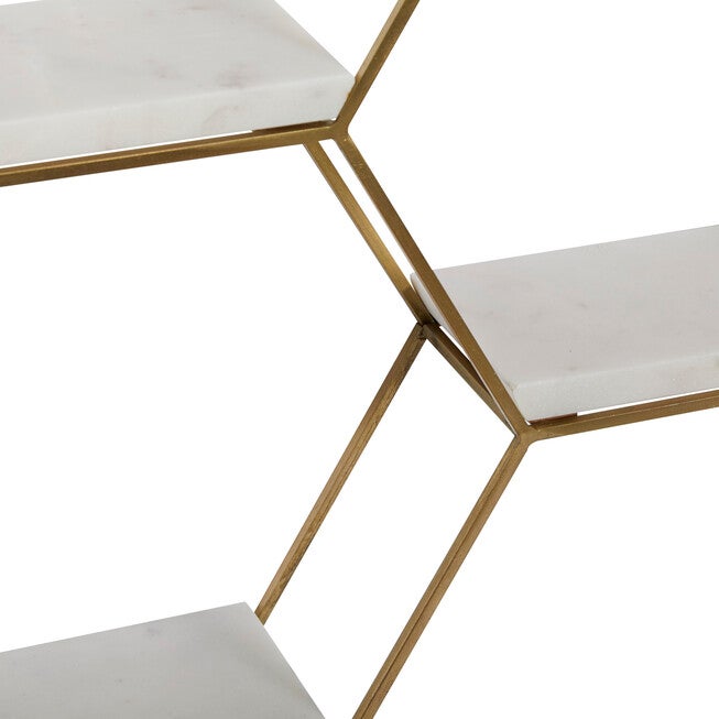 Gold Marble Contemporary Wall Shelf Wall Shelf, , alternate image number null