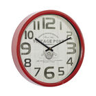 Red Farmhouse Metal Wall Clock, , alternate image number null