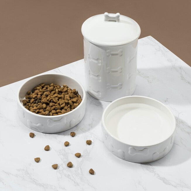 3 Piece Set Treat Jar And Pet Bowls Pet, , alternate image number 5