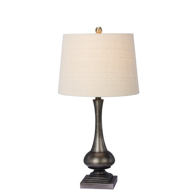 28 inches Silver Metal Table Lamp, , on-hover image number null