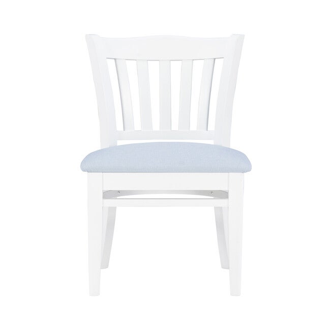Lottie Side Chair White Upholstered Set of 2, , alternate image number null