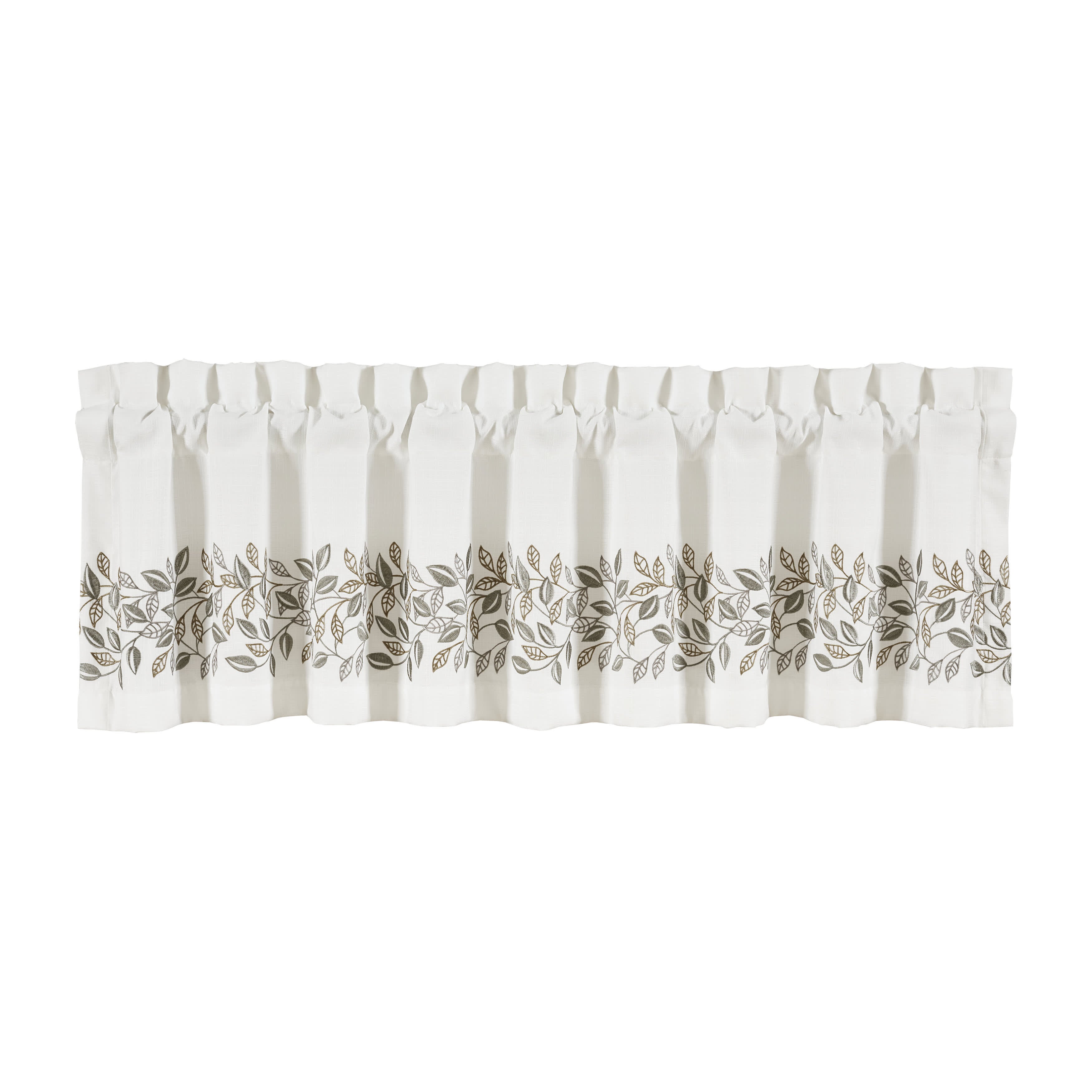 Laurel Window Straight Valance, WHITE, alternate image number 1