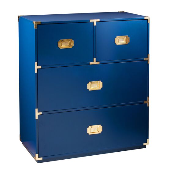 Campaign Blue 4-Drawer Accent Chest, , on-hover image number null