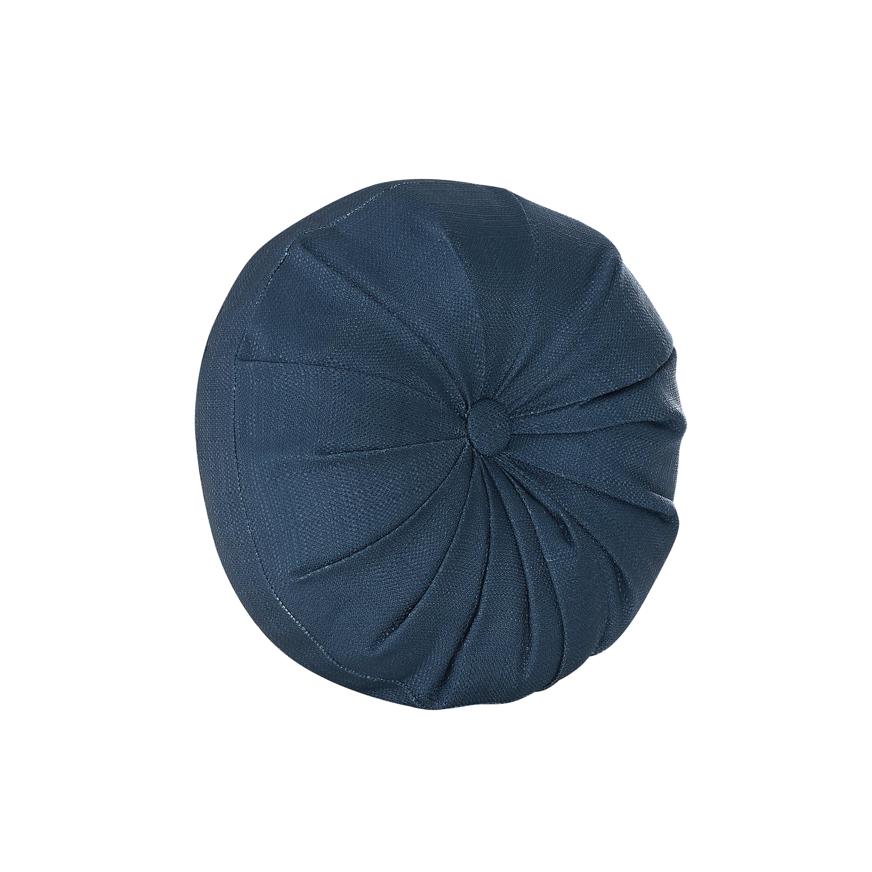 Messina Navy Round Decorative Throw Pillow, NAVY, hi-res image number 0