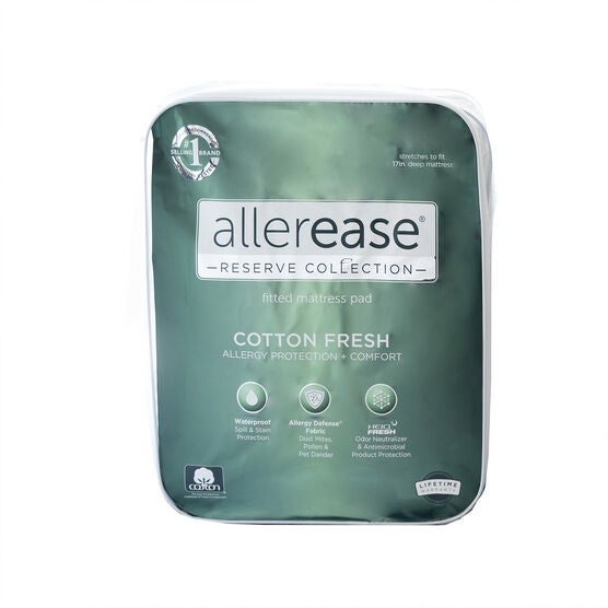 AllerEase Reserve Cotton Fresh Mattress Pad, WHITE, hi-res image number null