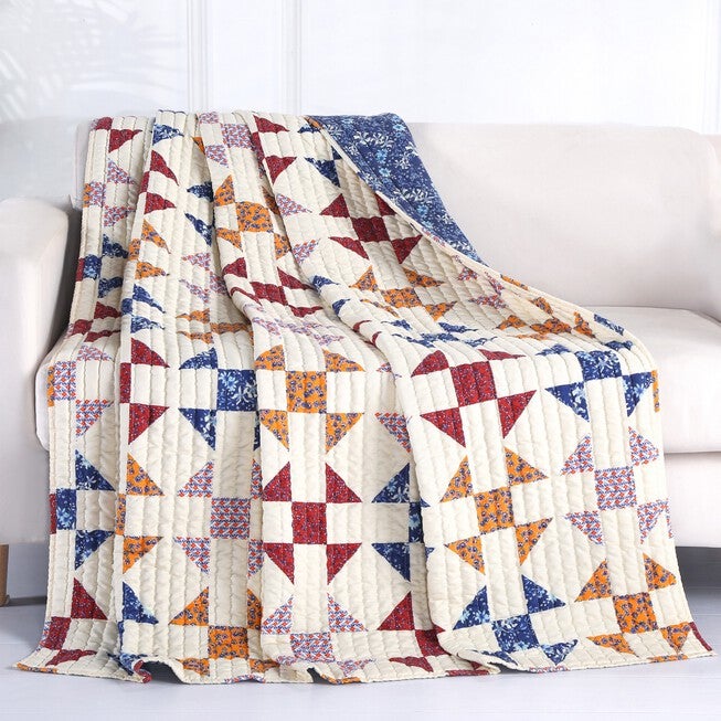 Savannah Quilted Throw Blanket, IVORY, hi-res image number null