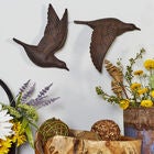 Set Of 3 Brown Resin Farmhouse Birds Wall Décor, , alternate image number null