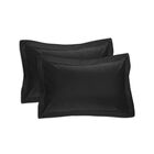 Fresh Ideas Poplin Tailored 2-Pack Black Pillow Sham, , on-hover image number 1