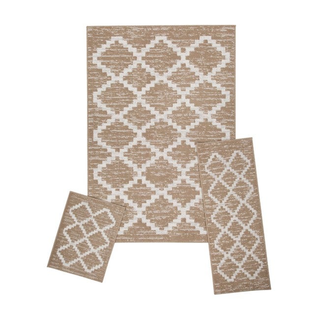 Capri 3 Piece Rug Set, TAN, hi-res image number null