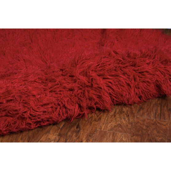 Flokati Red Rug, , alternate image number null