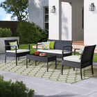 Saint Birch Savannah 4 Piece Rattan Sofa Seating Group With Cushions Seating, , on-hover image number null