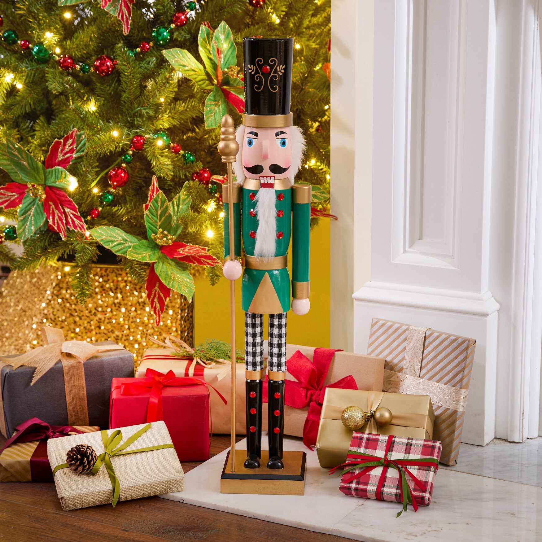 28" Wooden Nutcracker with Scepter