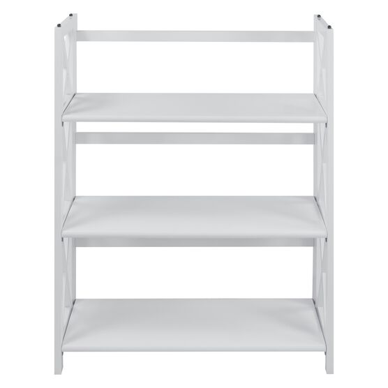 Montego 3-Shelf Folding Bookcase - White, , on-hover image number null