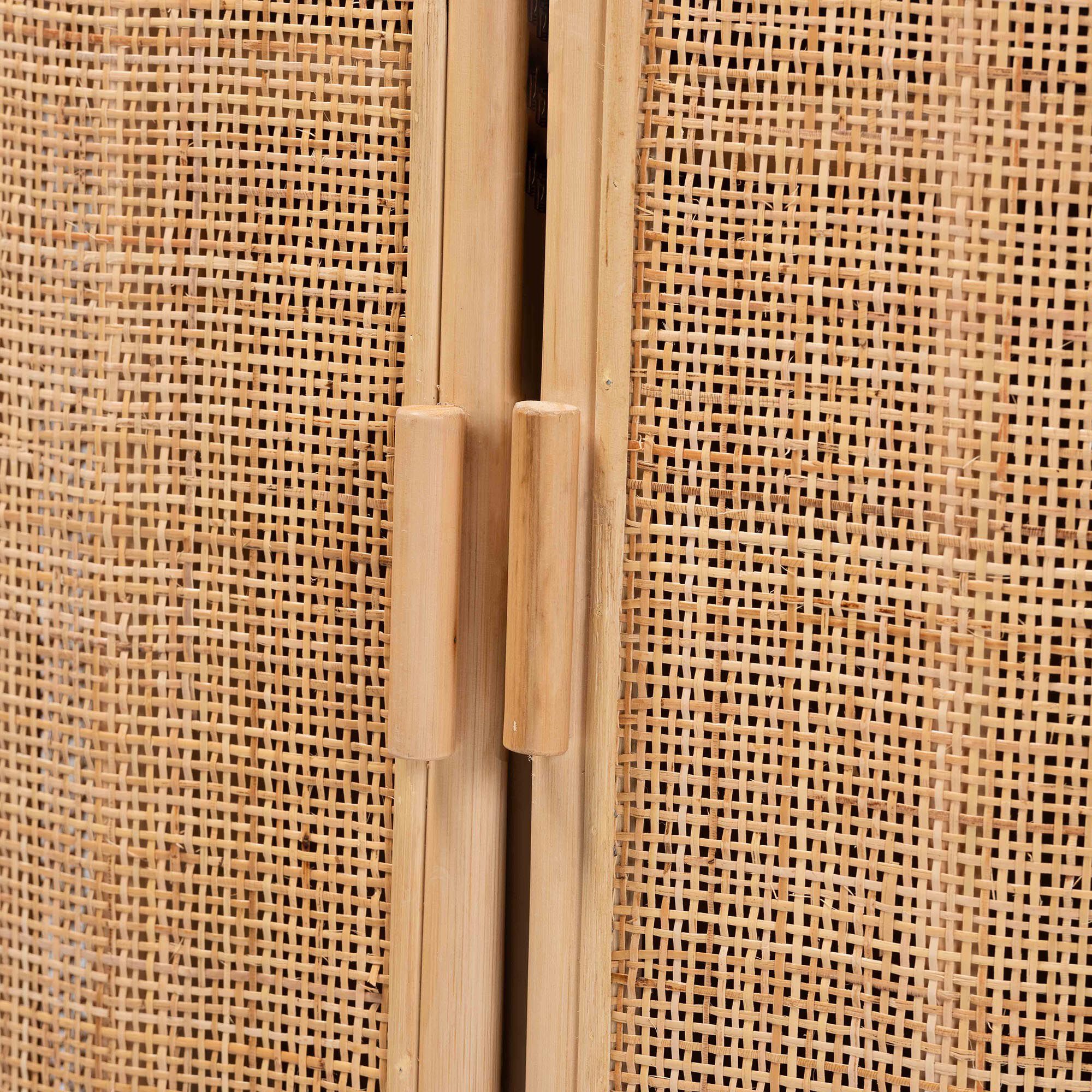 Yanka Bohemian Natural Rattan Storage Cabinet, NATURAL, alternate image number 6