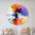 Creative Flower In Multiple Colors Farmhouse Wall Clock, MULTI, hi-res image number null