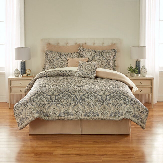 Medallion Jacquard Comforter set, NATURAL MULTI, hi-res image number 0