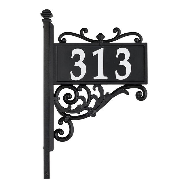 Nite Bright Acanthus Reflective Address Post Sign, , alternate image number 4