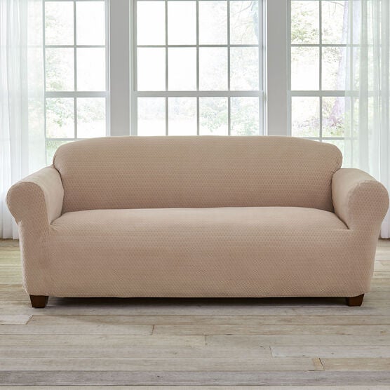 Bh Studio Stretch Diamond Sofa Slipcover Decor Brylane Home