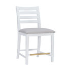 Flynn Counter Stool White Upholstered Set of 2, WHITE, hi-res image number null
