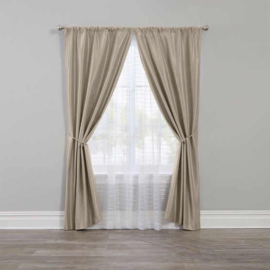 Solid Blackout Panel Set — 6 Piece, TAUPE, hi-res image number null