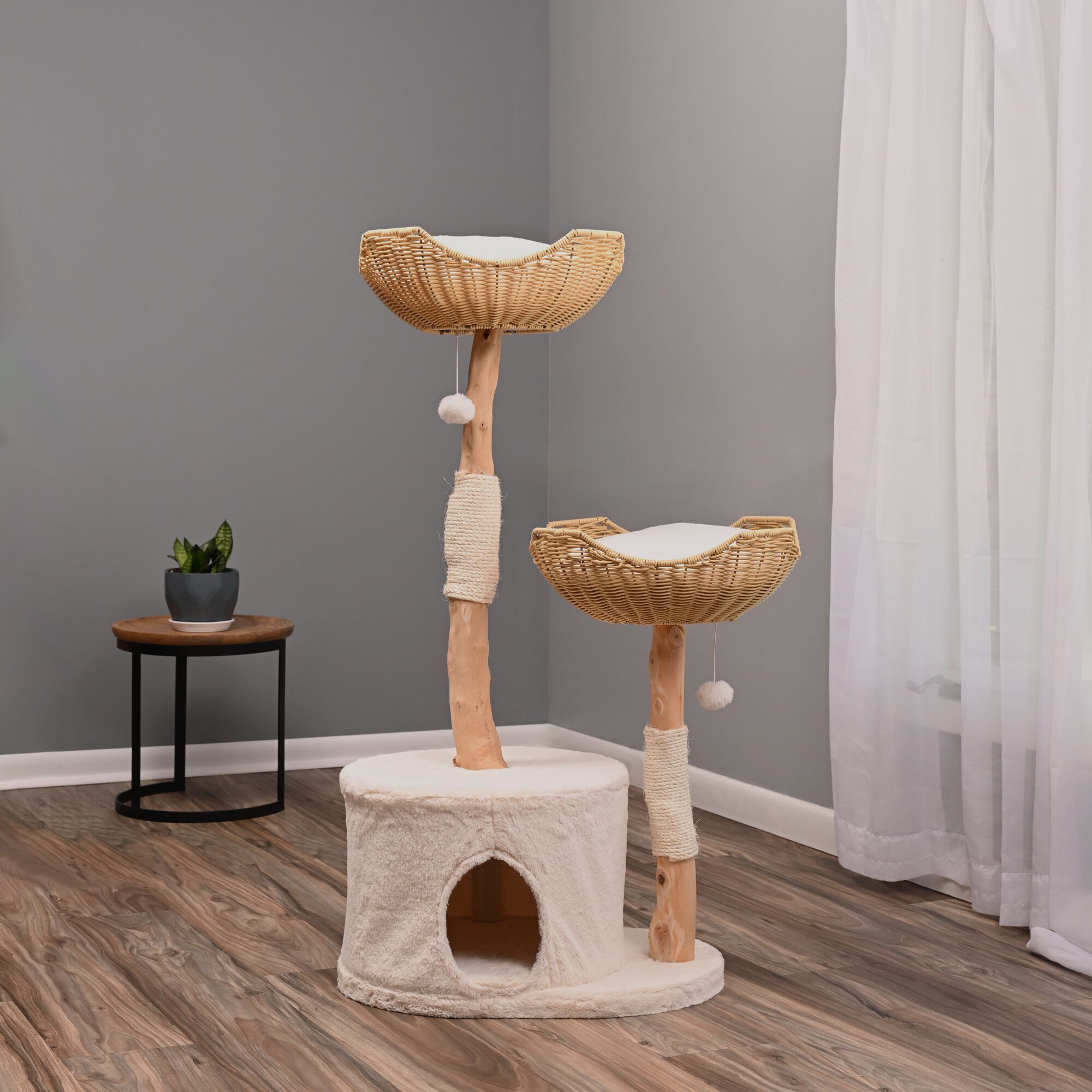 AMNI Cat Tree: The All-in-One Play and Rest Station, BEIGE, alternate image number 1