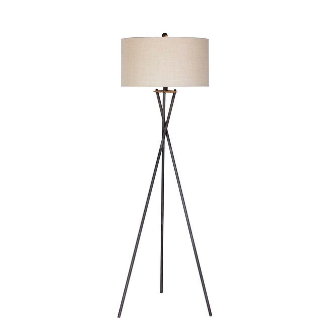 Rust Black 63.5 inches Metal Floor Lamp, BLACK, hi-res image number 0